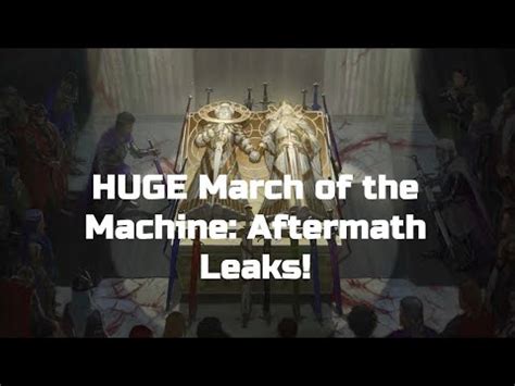 mom aftermath leak|March of the machine aftermath leaked : r/magicTCG